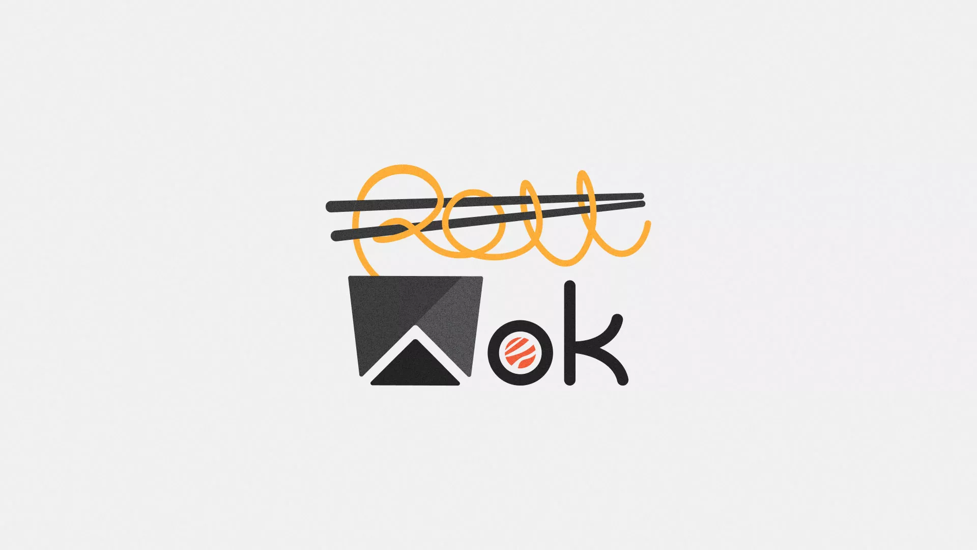 Разработка логотипа суши-бара «Roll Wok Club» в Пионерском